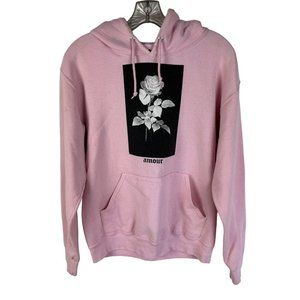 Artist Union Clothing Co. Rose Amour Hoodie Size Small Pink Men's
